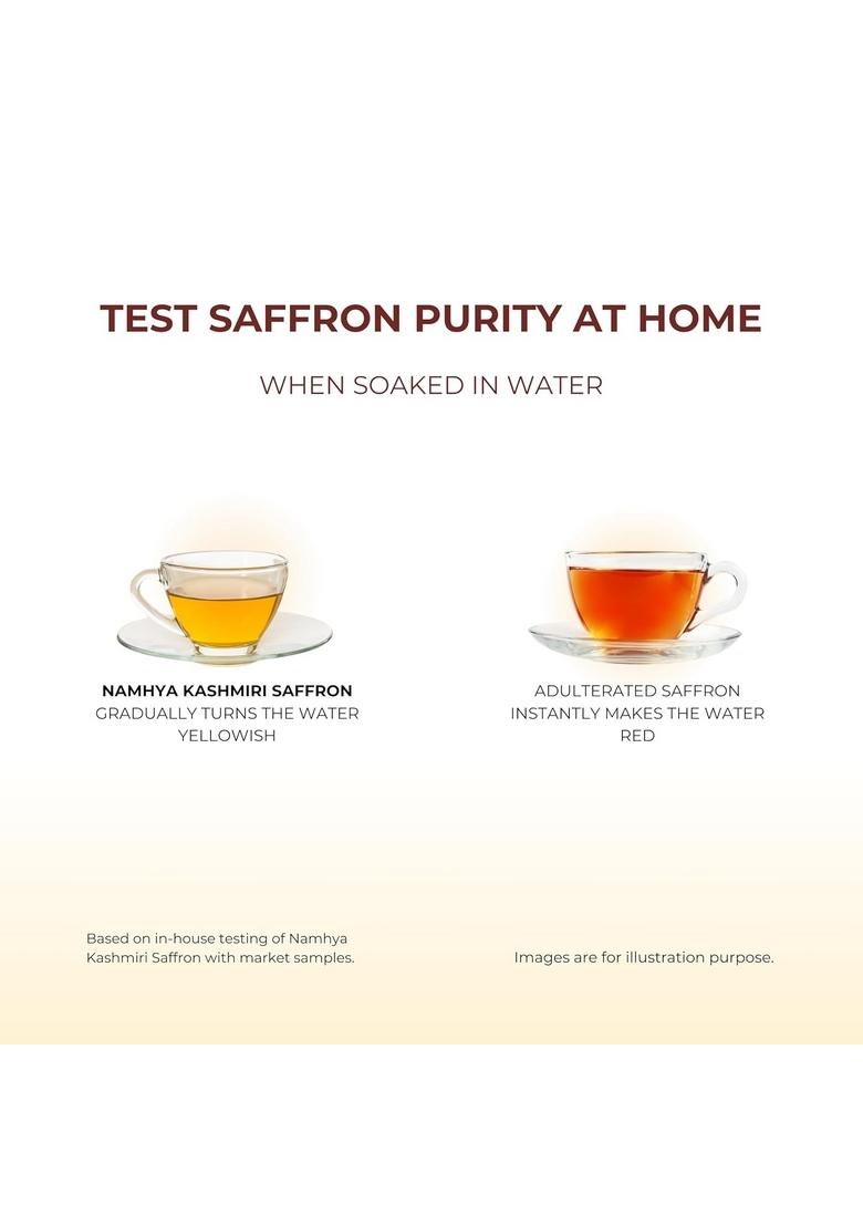 Namhya Original Kashmiri Saffron/Kesar (1g) Premium Kishtwari Lacha | Pure & Natural Zaafran for Pregnant Women, Pooja Rituals, Cooking, Skincare