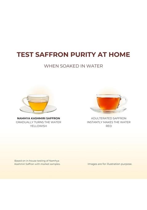 Namhya Original Kashmiri Saffron/Kesar (1g) Premium Kishtwari Lacha | Pure & Natural Zaafran for Pregnant Women, Pooja Rituals, Cooking, Skincare