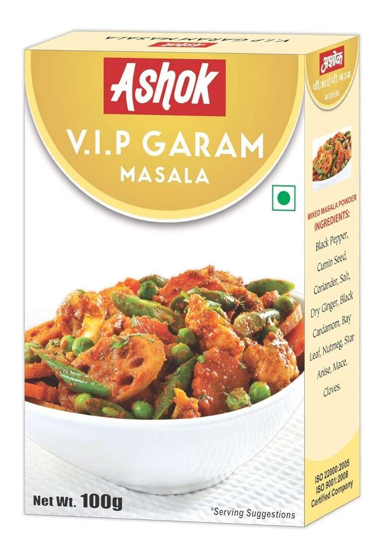 Ashok Dum Aloo, VIP Garam Masala and Sabji Spices Combo Pack With Natural Ingredients -100 Gram In Each - Indya