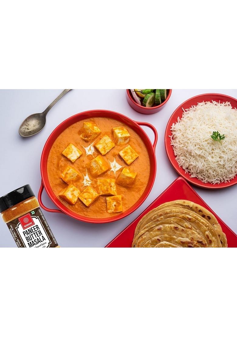 SARANZ Paneer Butter Jain & Tikka Masala (Combo Pack) Instant Use | Spice Powders and Masalas Artisanal Spices with Rich Strong Flavour 100 Gms Sprinkler Jar