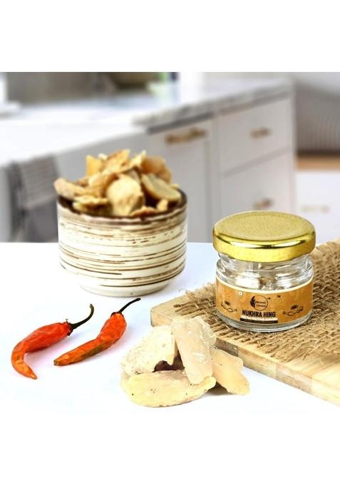 Organic Chakki Nukhra Hing | 100% Pure Ferula Asafoetida Natural Antioxidant & Digestive Aid Indian Spice Non-GMO Origin (5g)