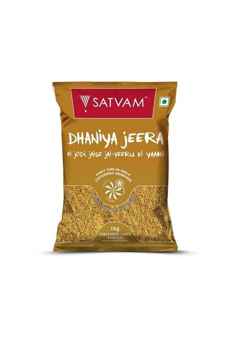 SATVAM Coriander Cumin Powder, 1 KG | Dhaniya Jeera/Jira Powder Dhana Jeeru/Jiru