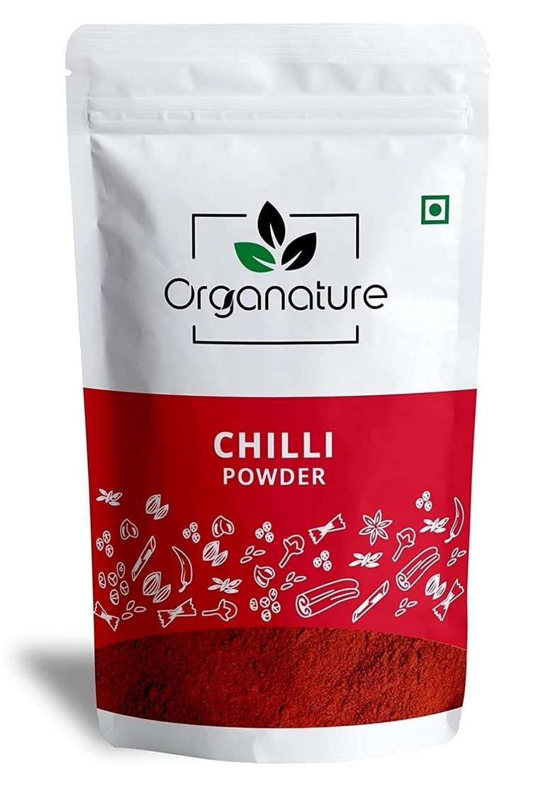 Organature Fresh Premium Lal Mirch Red Chilli Powder | Indian Spice Masala Smoky & Spicy 100% natural (350 Grams) - Indya