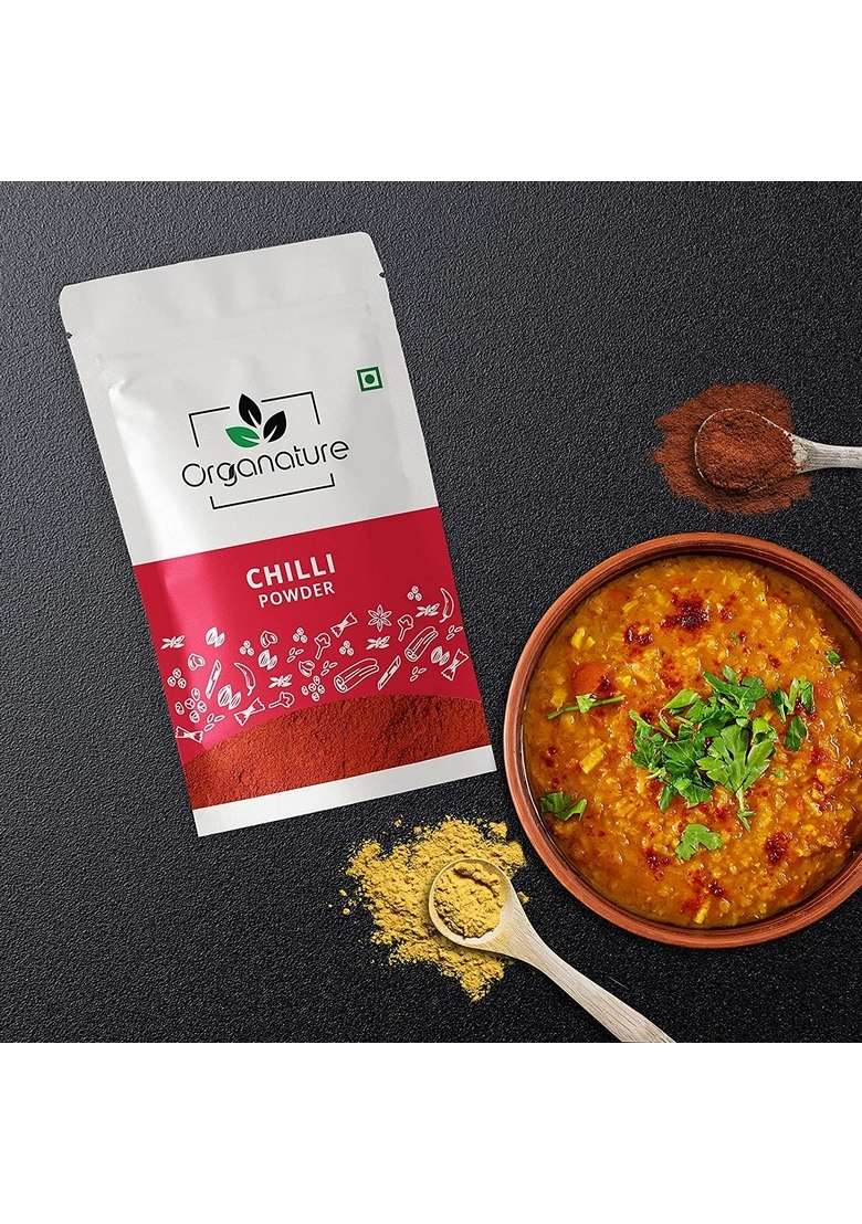 Organature Fresh Premium Lal Mirch Red Chilli Powder | Indian Spice Masala Smoky & Spicy 100% natural (350 Grams) - Indya