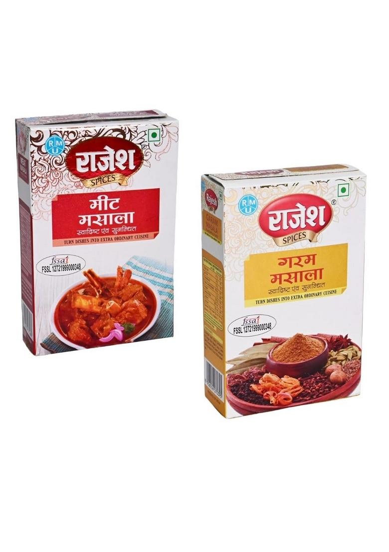 Rajesh Meat & Garam Masala Powder | Spices With Natural Ingredients For Delicious Cooking