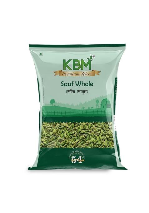 KBM Premium Spices Organic Whole Sauf Naturally Processed, from Farm Picked Fresh Natural Seeds 100 GM Pouch