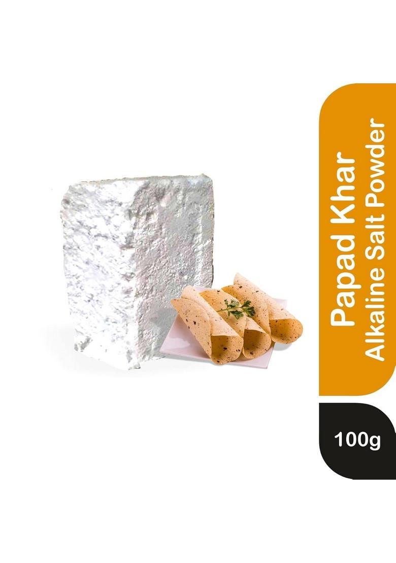 Organic and Pure Papad Khar Soda | Sajji Sajjige Papadiao Karo Alkaline Salt Powder Sodium Benzoate Sesquicarbonate (100g)