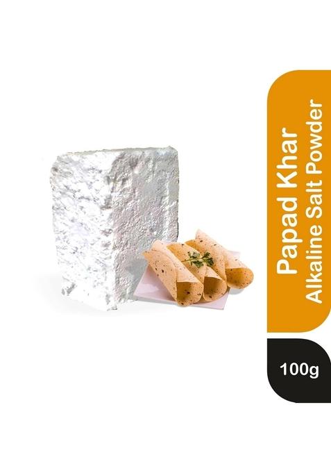 Organic and Pure Papad Khar Soda | Sajji Sajjige Papadiao Karo Alkaline Salt Powder Sodium Benzoate Sesquicarbonate (100g)