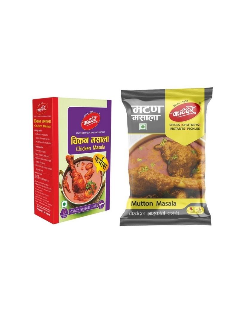 KATDARE Mutton Chicken Masala Combo Pack, 200g Each, No Preservatives, Spice Mixes