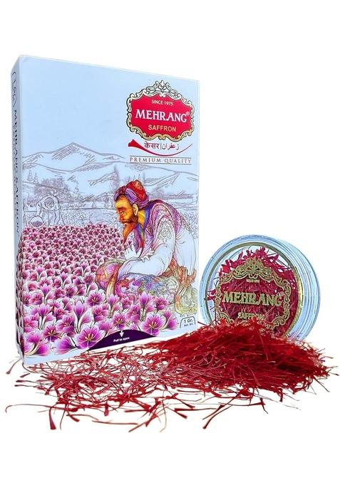Mehrang Saffron Original Kashmiri 1 Gram | Kashmir Kesar Keshar A+++ Grade Luxury Quality Grown in Farms of Pampore ISO 9001:2015, 22000-2018, HACCP, GMP Certified Pack
