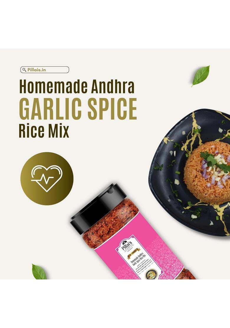 RR PILLAI'S Homemade Andhra Garlic Spice Rice Mix/Poondu Sadha Podi