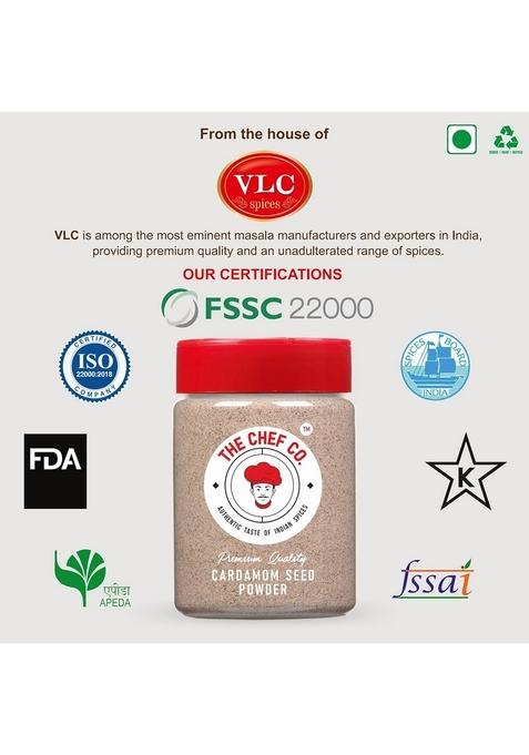 The Chef Co. Cardamom Seed Powder, 145g (Pack of 1) | Elaichi Velchi Powder Only No Husk For Cooking and Desserts |NO Artificial Flavours & Colours