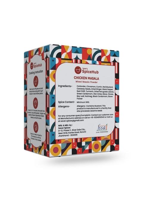 Saver's SpiceHub Chicken Masala Mixed Powder, 24 Single-Use Sachets, Premium Blend of 18 Spices