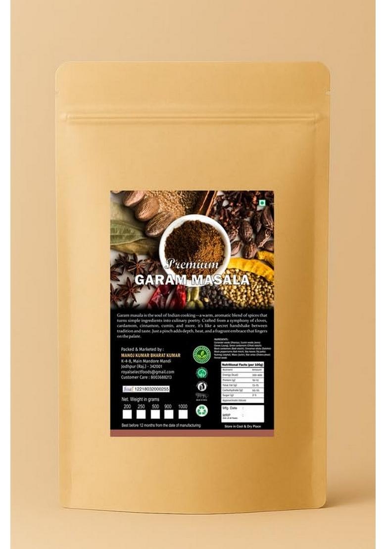ROYAL SELECT ONLY THE FINEST Sabut Garam Masala | Perfect for Veg & Non Curries, Gravies, Rice, and More No Artificial Additives Shahi Made in Small Batches 100% Natural Ingredients 200gm