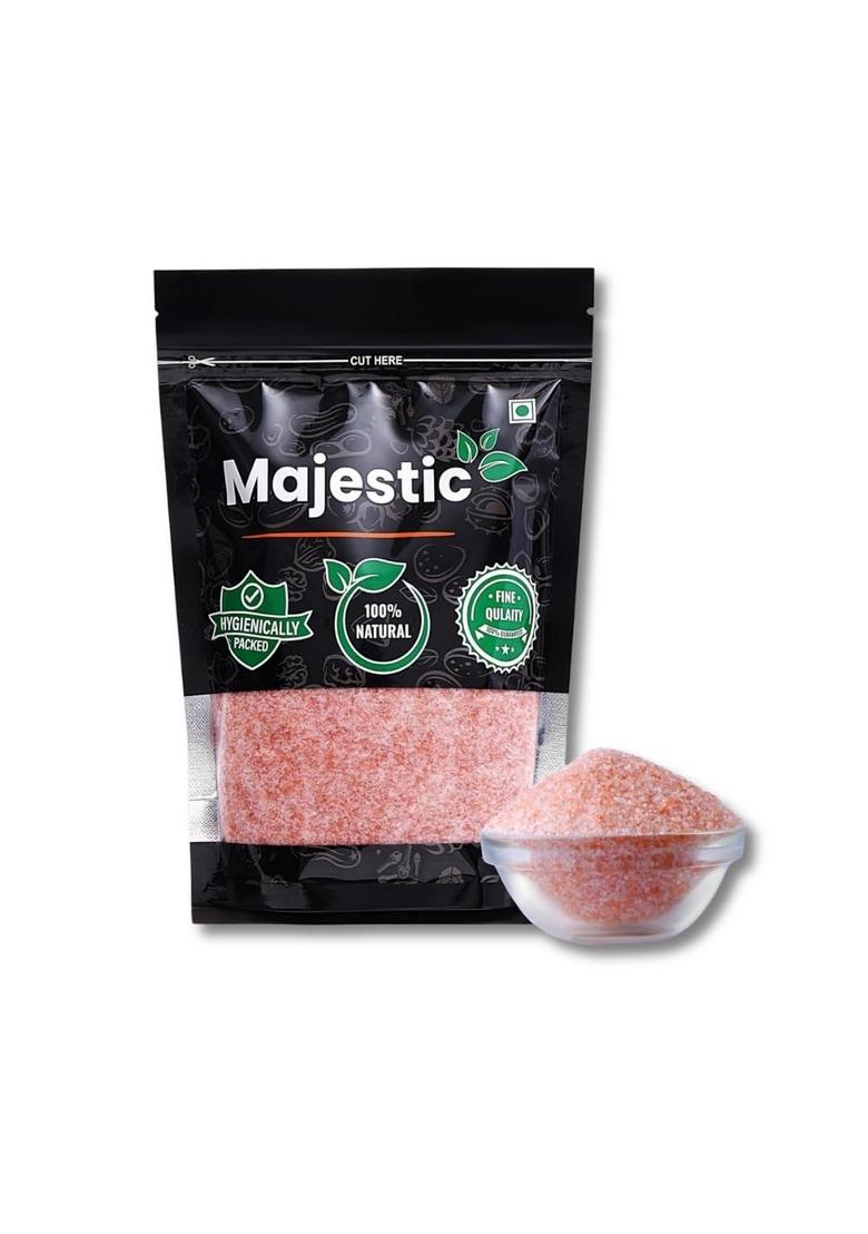 Majestic Ira Natural Pink Salt | Food Grade Mineral for Cooking, Baking & Seasoning Unprocessed Rock in PET Jar Everyday Kitchen Essential |1 Kg