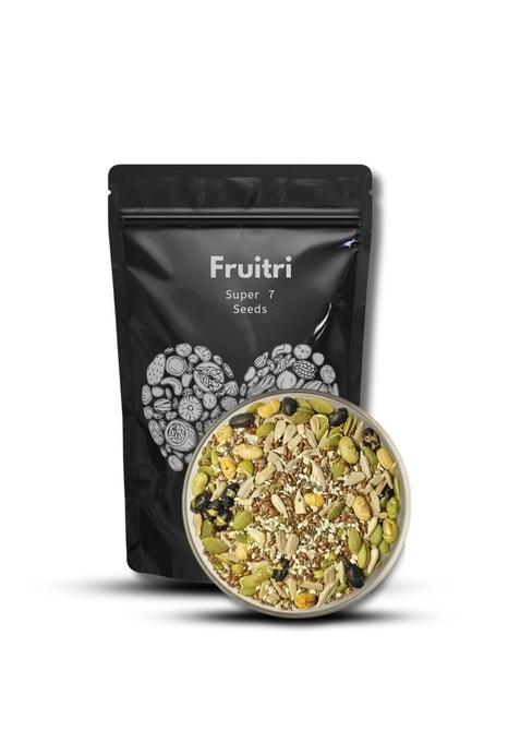 Fruitri 7-in-1 Seed Mix 1KG, Premium Mixed Seeds Combo, High-Fiber, Antioxidant-Rich & Beans, Nutrient-Dense, Healthy Snack,100% Natural and Roasted