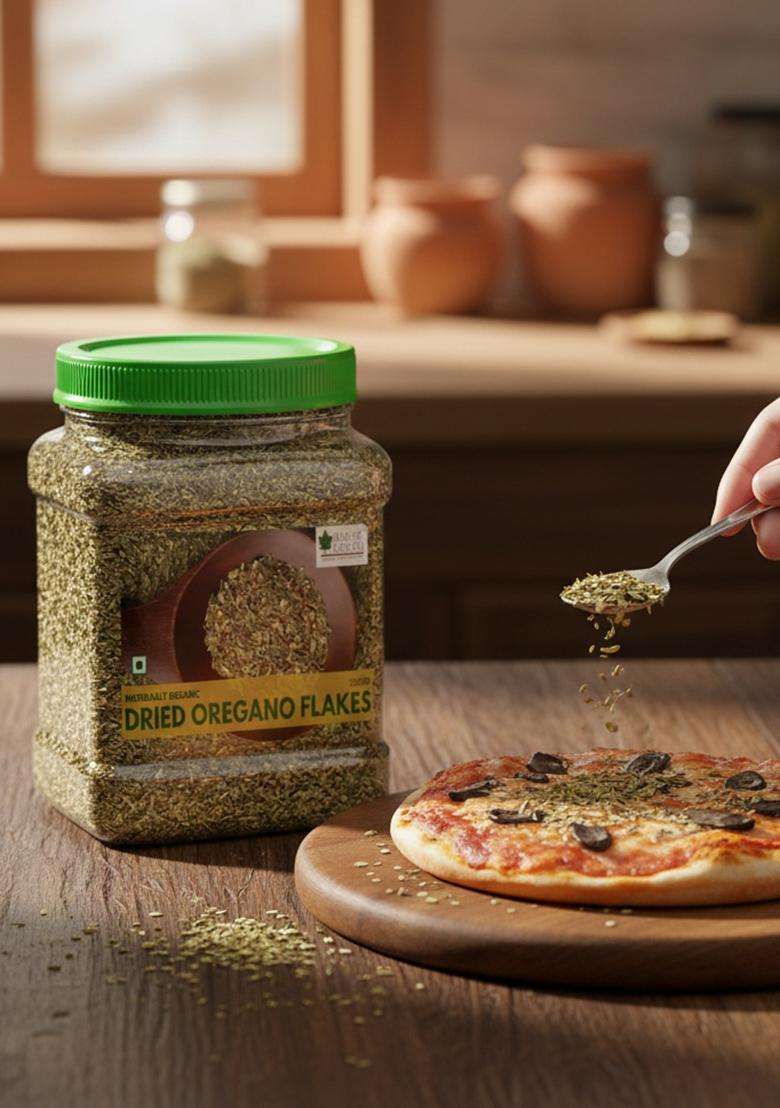 BLISS OF EARTH 300Gm Naturally Organic Dried Oregano Flakes For Seasoning On Pizza & Pasta - Indya