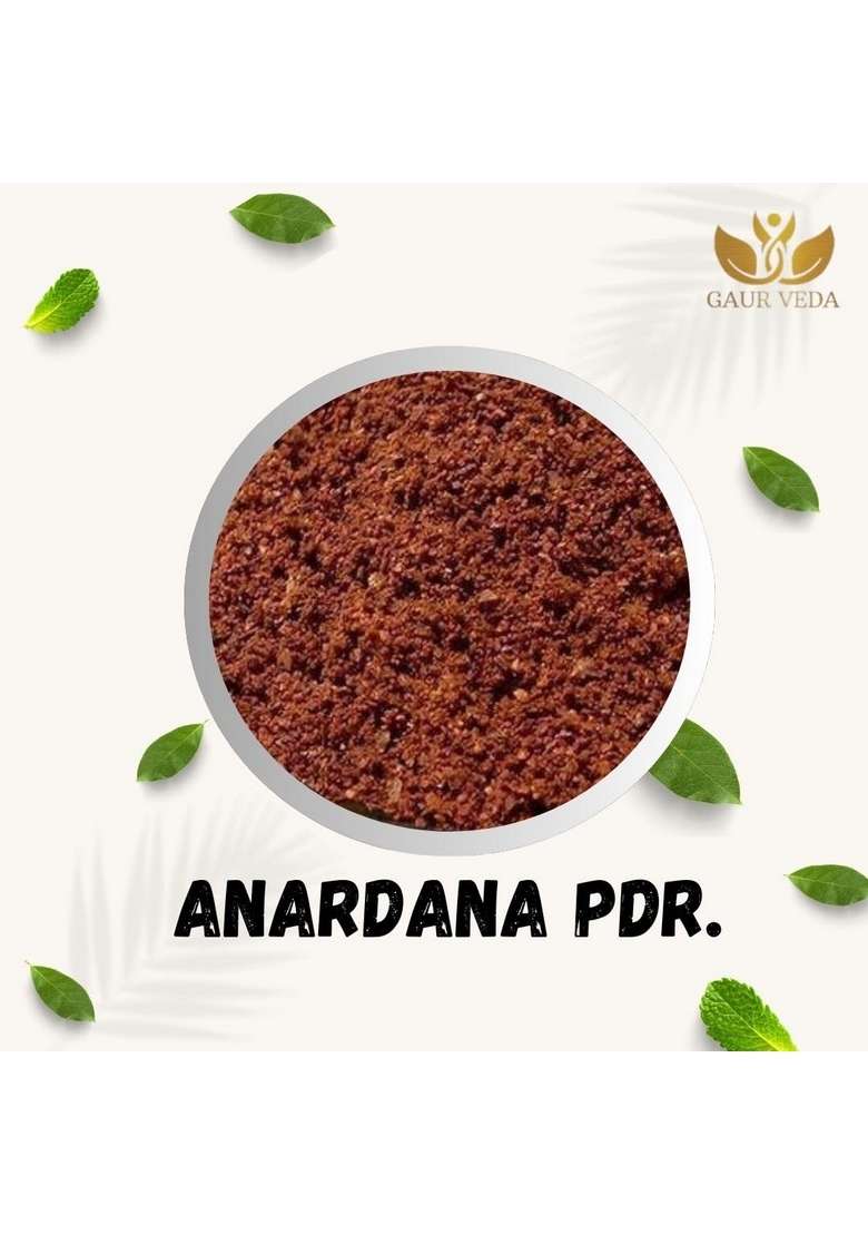 GAURVEDA Anardana Powder - Pure Fresh Organic Dried Pomegranate Seed Enhance Your Taste (100 Grams) - Indya