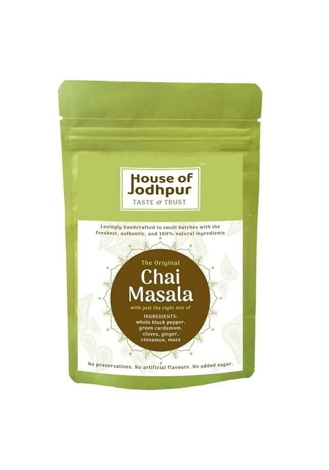 House of Jodhpur Original Chai Masala (Tea spice mix) 50gm |Authentic Taste | Whole black pepper, Green cardamom, Cloves, Ginger, Cinnamon, Mace