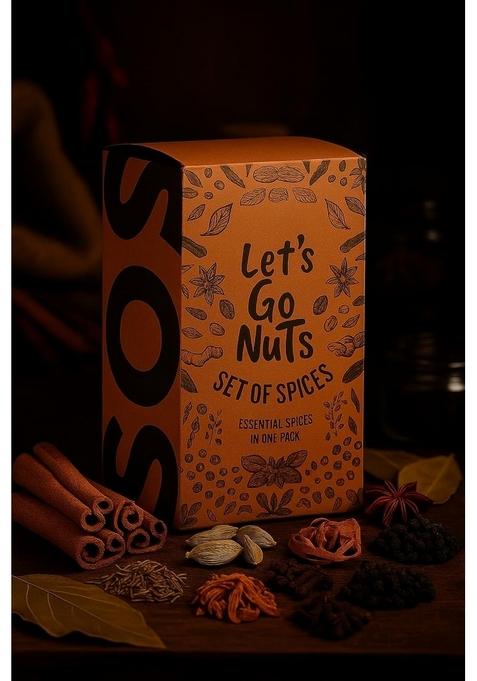 Let's Gonuts Set of 15 Aromatic Whole Garam Masala Spices Combo 375 Grams - Starter Pack
