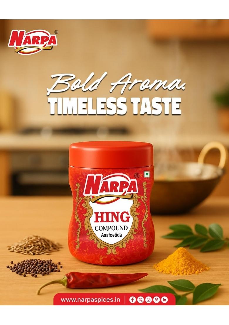 Narpa Hing Powder 50g | Compound Asafoetida Buy 1 Get FREE Strong & Aromatic Spice for Indian Cooking
