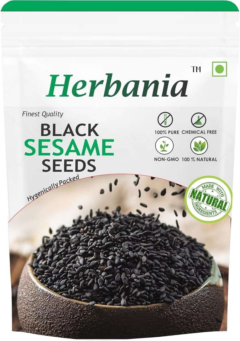 Herbania Black Sesame Seeds Ancient Superfood, Modern Power :- 50 gm - Indya