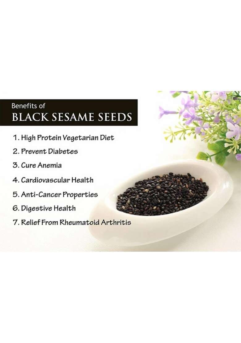 Herbania Black Sesame Seeds Ancient Superfood, Modern Power :- 50 gm - Indya