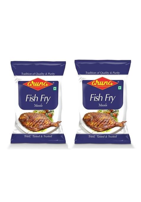 ARUNA Mangalore Fish Fry Masala Powder- 80g |Pack of 2| Q&E | Authentic Coastal Delicacy Fried Seafood Recipes No Added Preservatives
