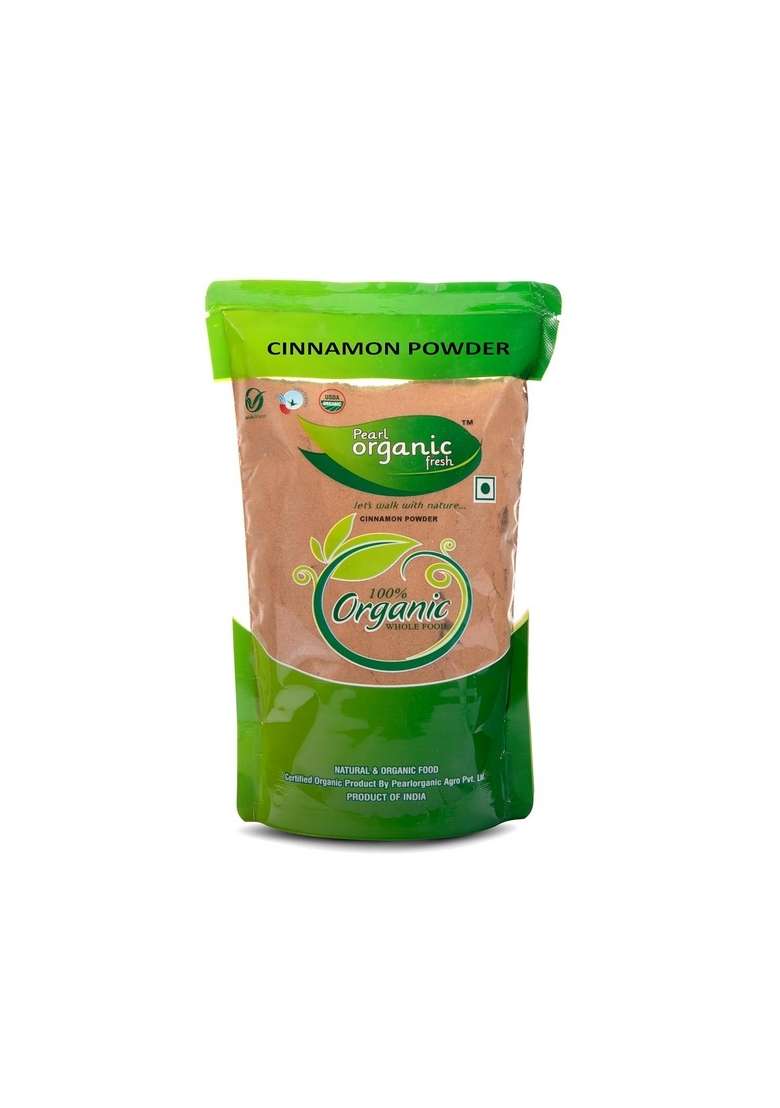 PEARL ORGANIC FRESH Certified Dalchini Powder 250g | Pure Ceylon Cinnamon Natural & Gluten Free True from Meghalaya Aromatic Indian Spice for Cooking, Baking Beverages Non-GMO No Preservatives (250 Gm) - Indya