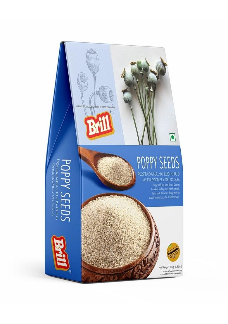 Brill Poppy Seeds (Khus-Khus) 250 grams | A Grade Seed Khus Dana Posta for Eating 100% Natural No Additives