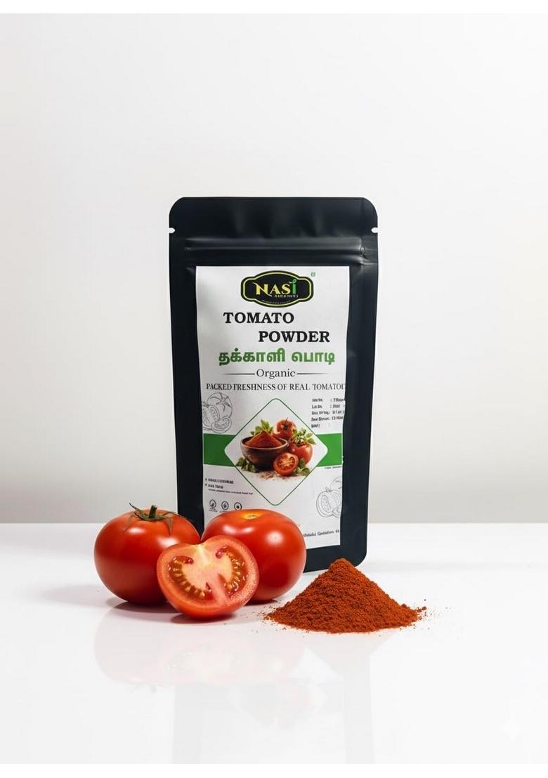 NASI Food & Spices Sun-Dried Tomato Powder | Natural Flavour Enhancer Antioxidant-Rich No Additives Perfect for Sauces, Curries Seasoning Pack of 4 (100g Each)