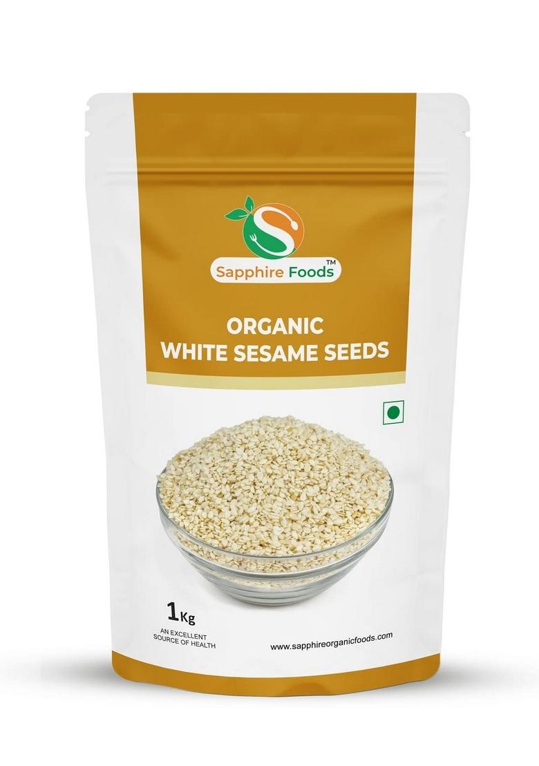 SAPPHIRE FOODS Organic White Sesame Seeds