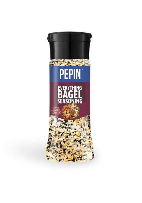 Pepin Everything Bagel Seasoning, Classic American Blend with Onion Flakes, Garlic Granules, Sesame Seeds, Pink Salt, 60g, Vegan