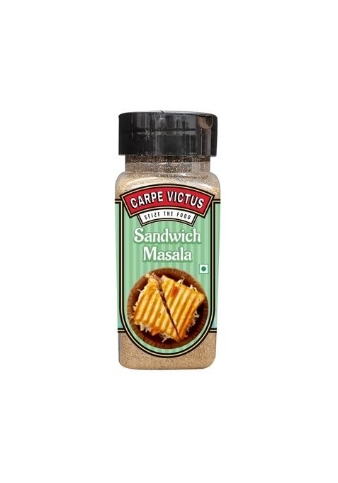 CARPE VICTUS Sandwich Powder, No Onion Garlic Jain Masala, Easy to Use Indian Masala Mix for Vegetarian Food, Wraps, Rolls, Sandwiches, Burgers, Multipurpose Seasoning, 100 gms