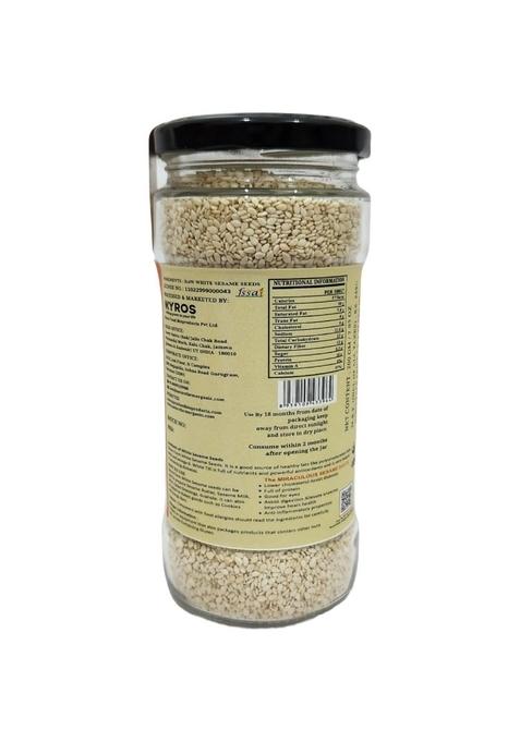 Nature Farm Organic Raw White Sesame Seeds Clean and Natural Til | Safed for Eating Weight Management High in Nutrient, Dietary Fibre, Superfoods 200 GM