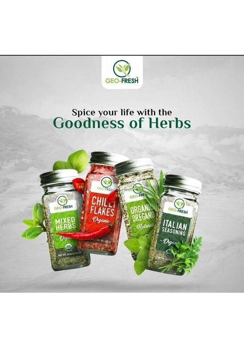 Geo-Fresh Organic Combo(Oregano 15g + Chilli Flakes 30g Italian Seasoning Mix Herbs 15g)