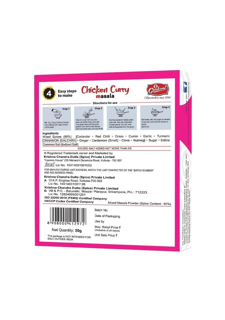 Cookme Chicken Curry Masala Powder 100g (2 Pkt of 50g each)