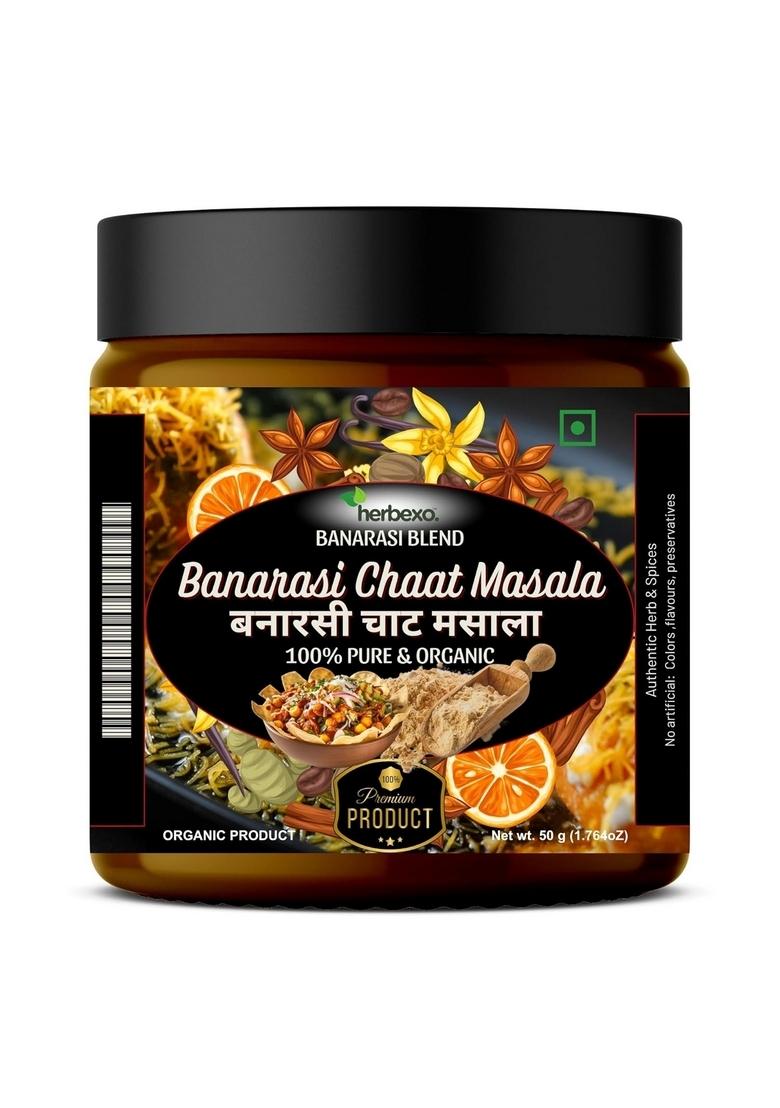 HERBEXO Banarasi Chaat Masala I Authentic Spice Mix Seasoning blend of special spices adds an Instant Burst Flavors