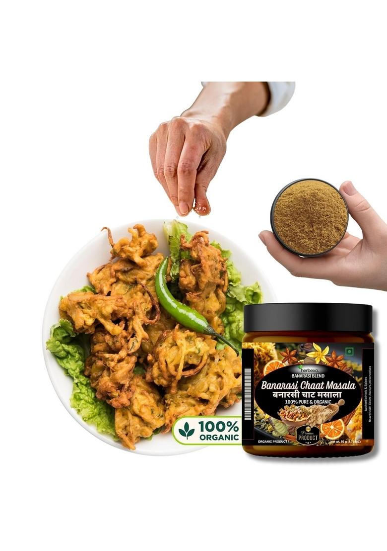HERBEXO Banarasi Chaat Masala I Authentic Spice Mix Seasoning blend of special spices adds an Instant Burst Flavors