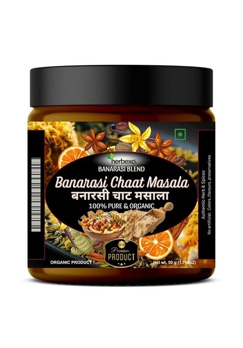 HERBEXO Banarasi Chaat Masala I Authentic Spice Mix Seasoning blend of special spices adds an Instant Burst Flavors