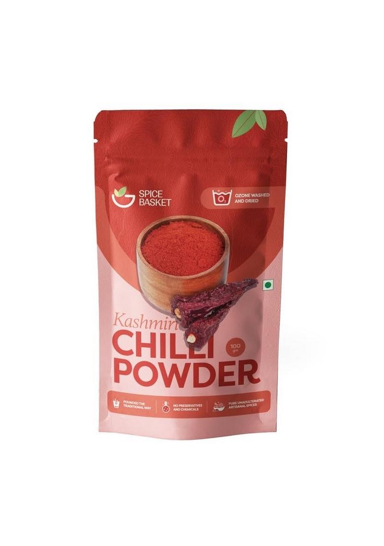 Spice Basket Kashmiri Chilli Powder 100g Pure & Natural Lal Mirch | Mild, Aromatic