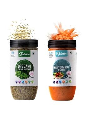 SPIMIX Herb & Aroma Duo | Oregano Mediterranean Seasoning with added Vitamins| For Pasta, Garlic Bread, Pizza, Salads, Grilled Chicken, Veggies Italian Dishes 2 x 100g
