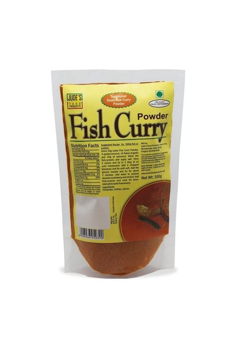 Jude's Food Products - Fish Curry Powder | Authentic, traditional Goan recipe Speciality Ready to Use Perfect for Cooking |No Added Colour, Flavours Fish, Prawns, Spice 100 gms (Pack of 1)