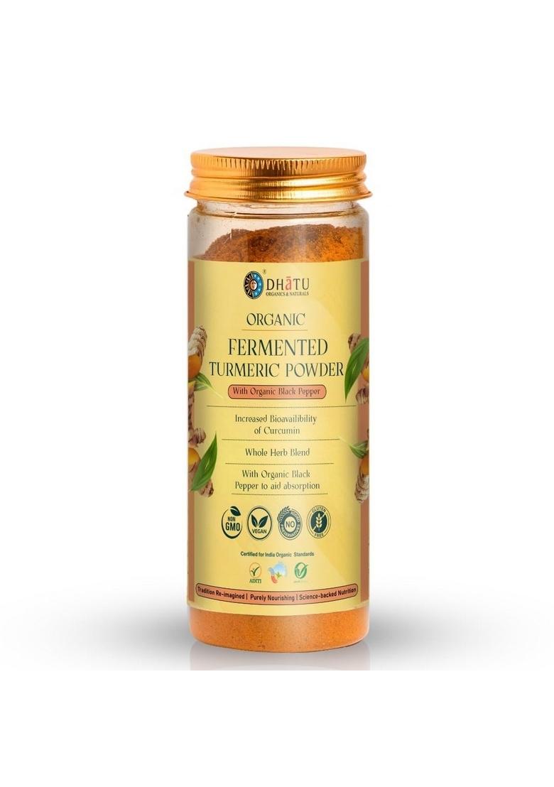 Dhatu Organics Fermented Turmeric Powder 150g | Gut-Friendly & Easy to Absorb Rich in Curcumin Natural Anti-Inflammatory