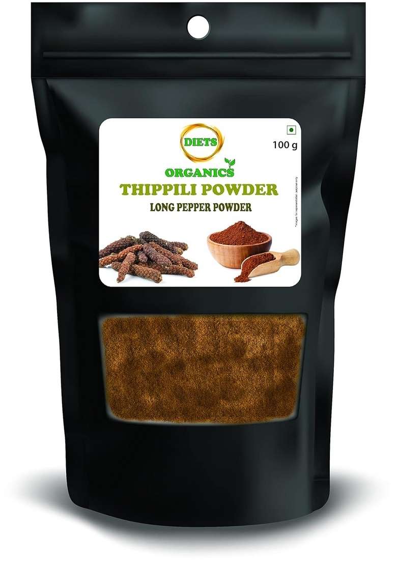 DIETS ORGANICS Thippili Powder -100G (2) / Long Pepper Powder- 100 Gms - Indya