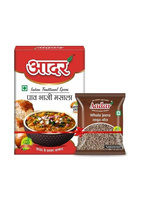AADAR Spices Authentic Pav Bhaji Masala 100g x 2 for Delicious Meals - No Added Preservatives