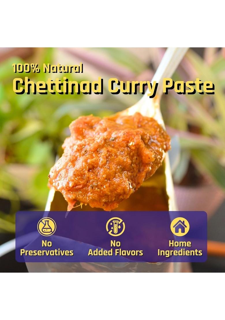 currychief Chettinad Curry Paste | Pack of 2 Just add Chicken and Water 100% Veg Masala Cook in 10 Minutes For 500g |100% Natural Zero Preservatives Net Weight 275g Serves 3-4