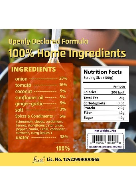 currychief Chettinad Curry Paste | Pack of 2 Just add Chicken and Water 100% Veg Masala Cook in 10 Minutes For 500g |100% Natural Zero Preservatives Net Weight 275g Serves 3-4