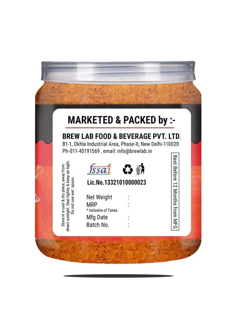 Brew Lab Authentic Flavor Chicken 65 Masala No Added Preservative Natural & Flavourful (250 g) - Indya
