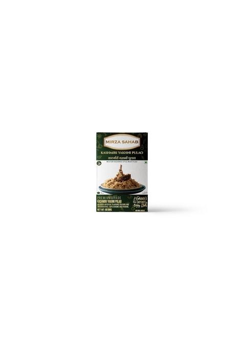 Mirza Sahab Kashmiri Yakhni Pulao Masala | Easy & Ready to Cook Exotic Spice Blend Delicious, Flavourful Aromatic Chicken/Mutton Pack of 4